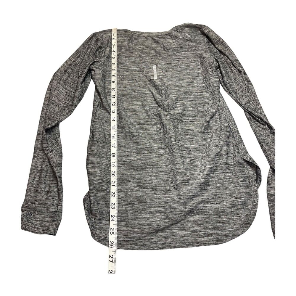 Reebok Athletic T-Shirt Women's XS Heather Gray Long Sleeve Round Neck Running - Picture 5 of 6